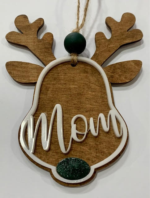 Reindeer Christmas Wooden Ornaments – Cate's Concepts, LLC